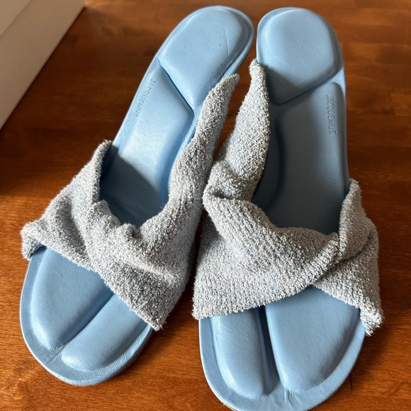 Jacquemus Les Mules Bangu Light Blue Heeled Sandals - Picture 11 of 13